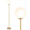 Modern Glass Globe LED Floor Lamp with Glass Shade for Home Decor